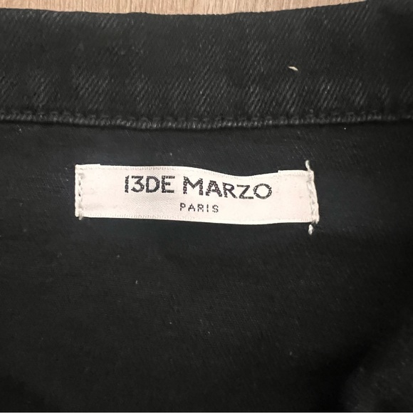 13DE Marzo Paris Mini Teddy Bear Cover Denim Jacket Coat Black Size S - RARE - Picture 4 of 9